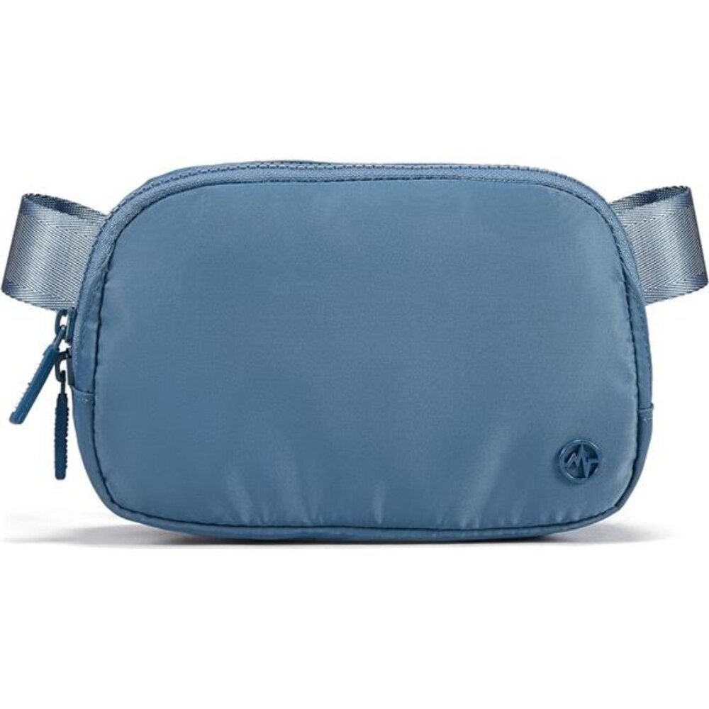 New Two Way Zipper Fanny Pack Nylon Everywhere Belt Bag for Women, Water